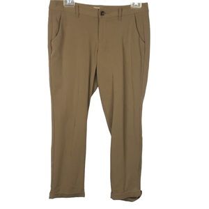 Old Navy Camel Tan Cuff Crop Pants Women Sz 2